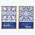 Youngs Wood Framed Wall Sign with 3D Design & Word, Blue & White 21089